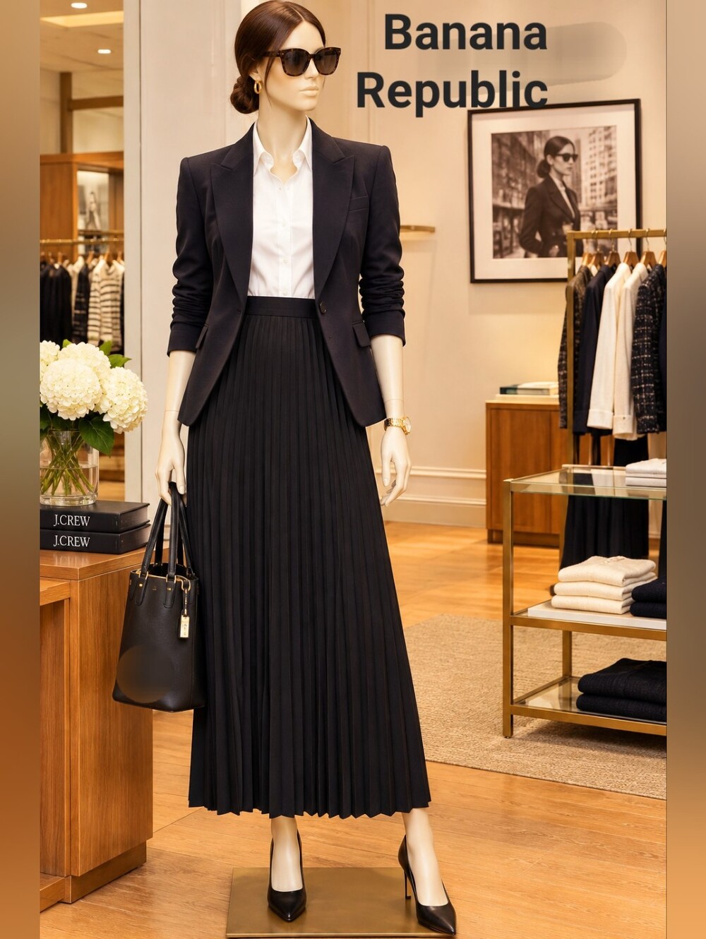 Banana Republic Pleated Maxi Skirt